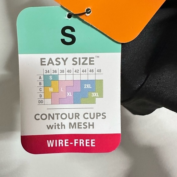 Warner’s Bra Bralette Mesh Black Straps Wireless Small 3509 - Picture 5 of 13